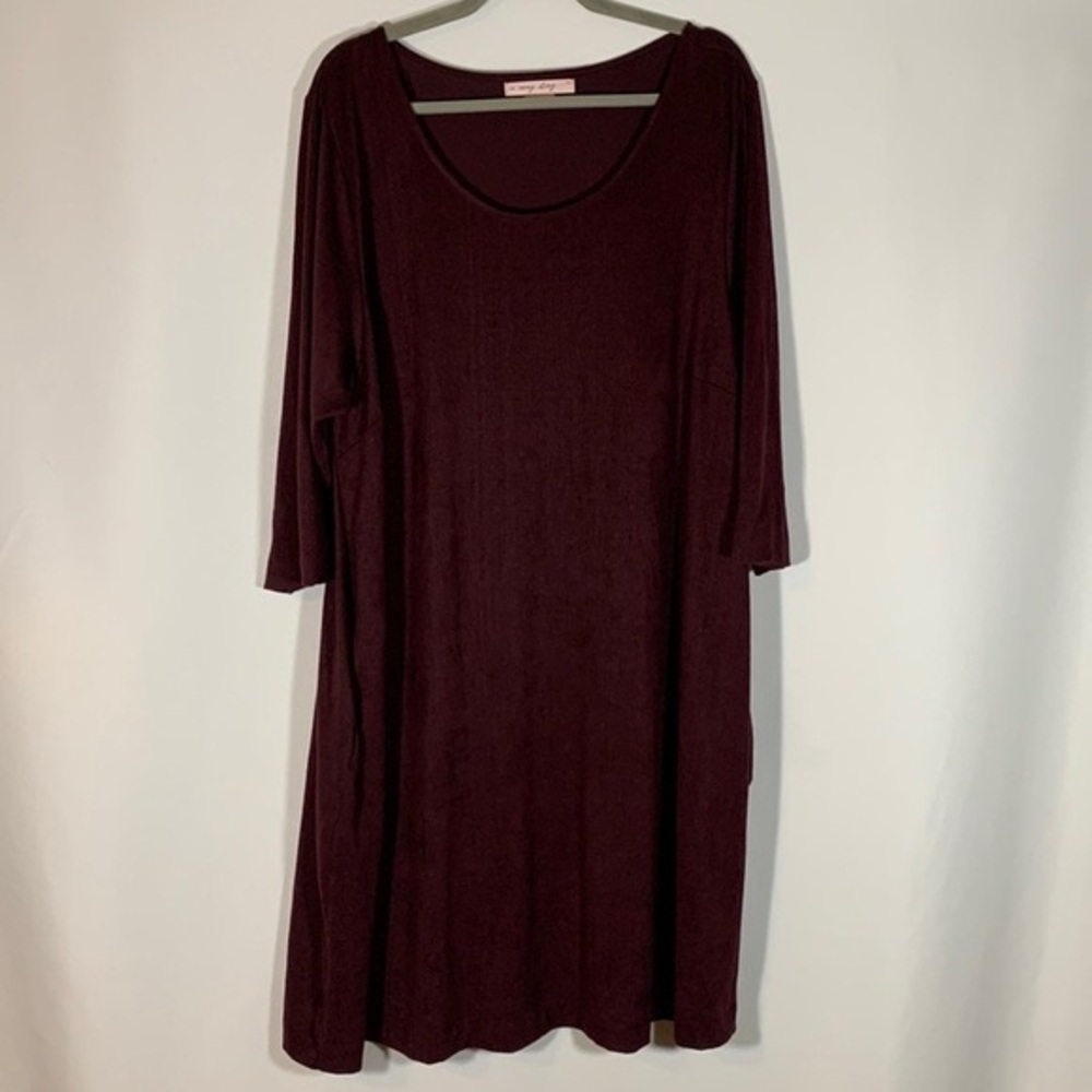 Penningtons Dark Mauve Knit Sweater Midi Dress